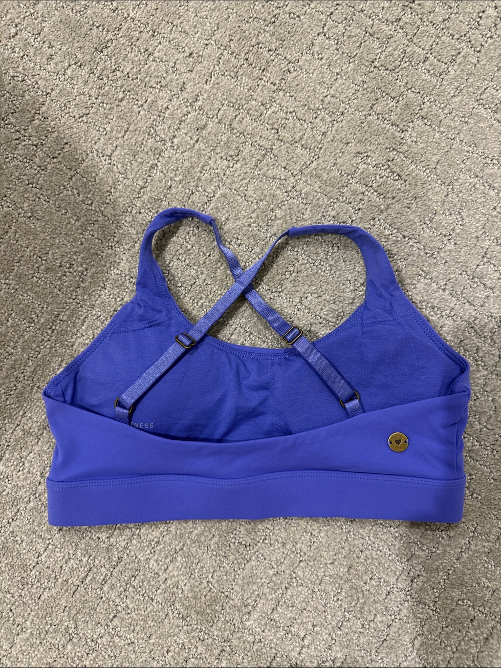 Love Fitness Seamless Blue Scoop-Neck Sports Bra Nwot — image 2 of 3